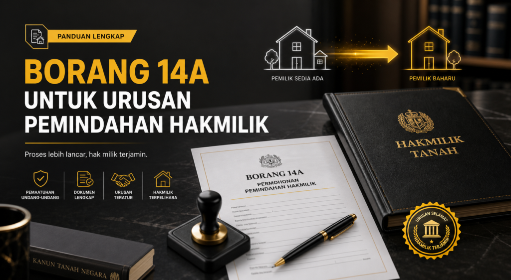 Visual editorial Borang 14A untuk pindah milik hartanah di Malaysia