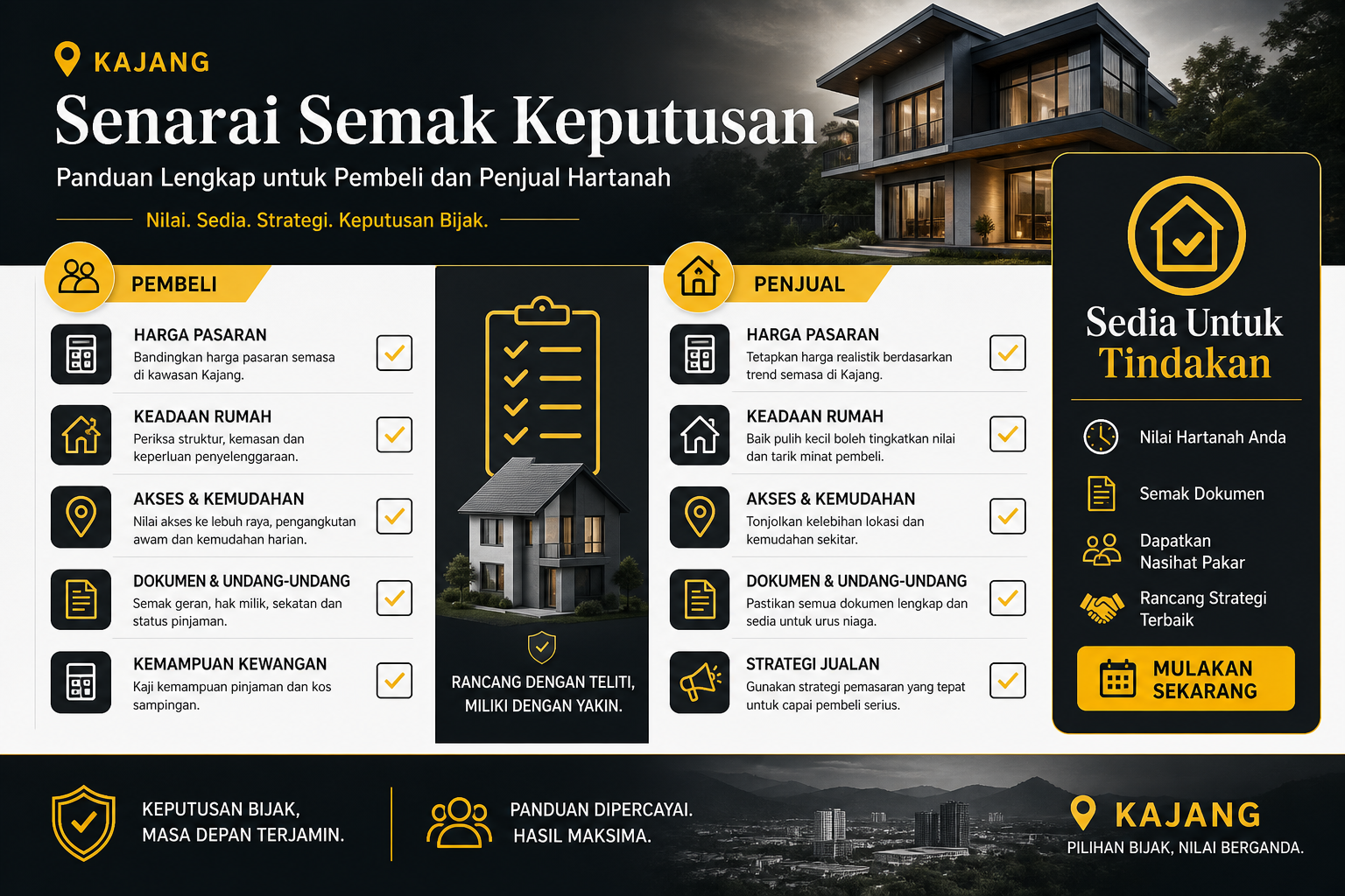 Senarai semak keputusan untuk market hartanah Kajang 2026