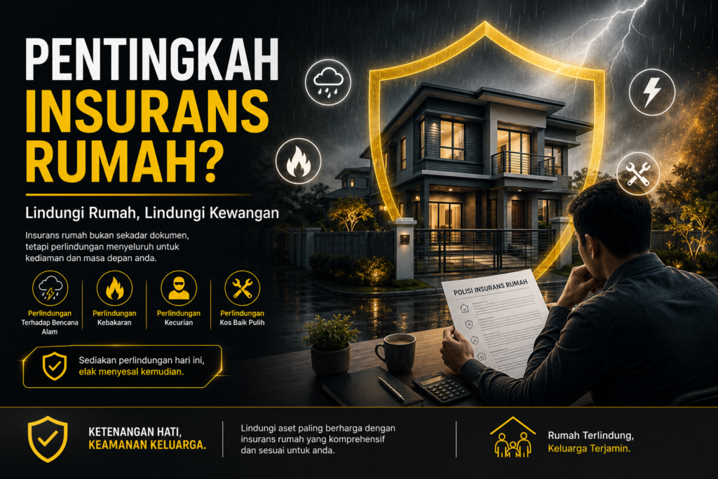 insurance rumah untuk melindungi rumah dan kewangan pemilik.